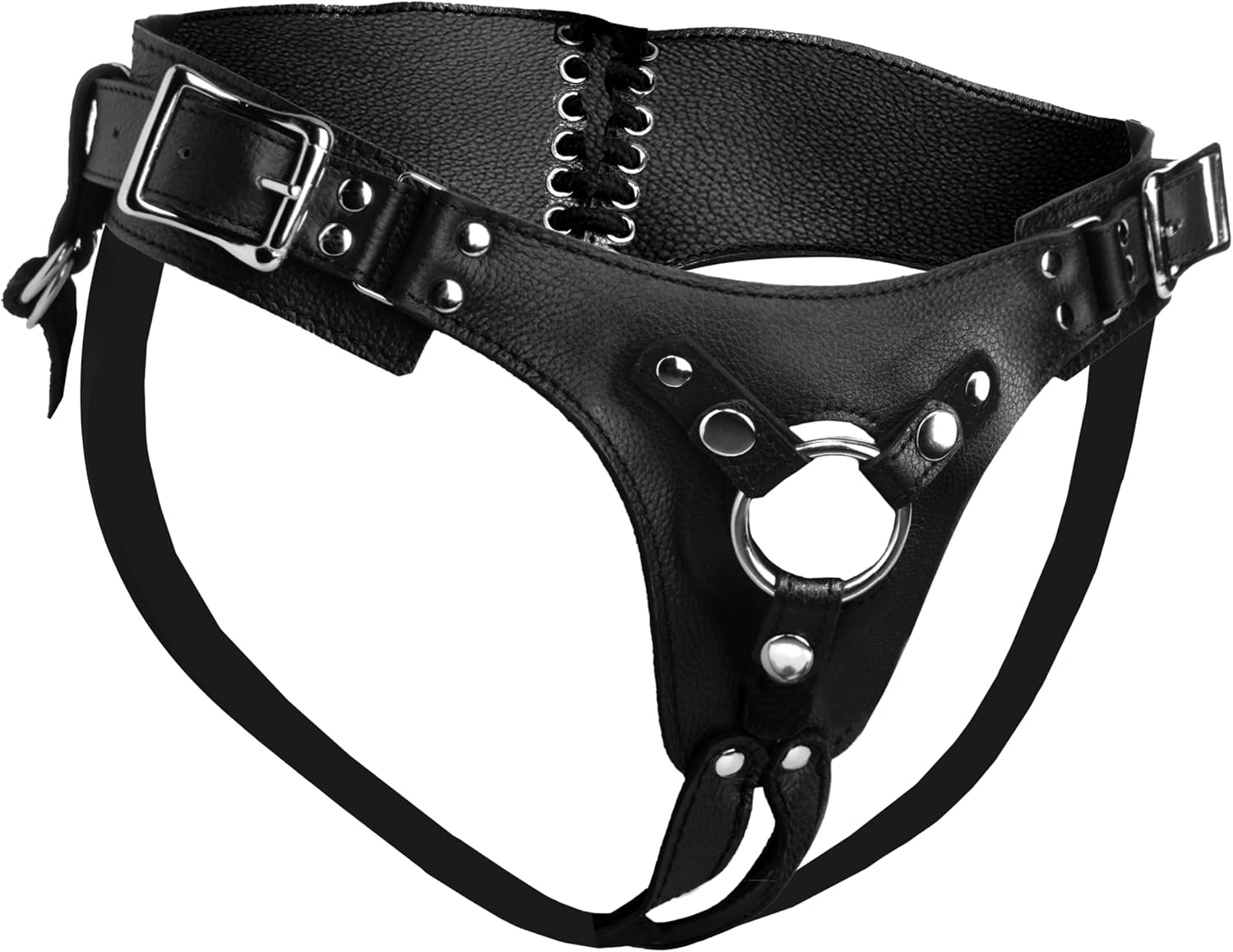 Strict Leather Corset-Back Harness — listing photograph